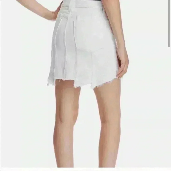 NWT Hudson white weekend step hem denim mini skirt SZ 28 - Picture 4 of 11